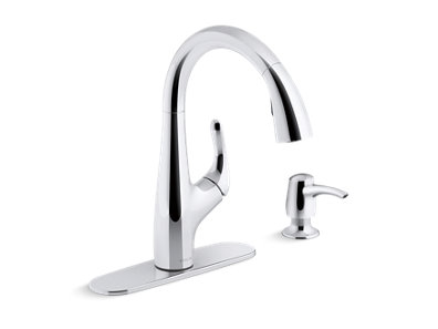 Alle Pull-out kitchen sink faucet with soap/lotion dispenser