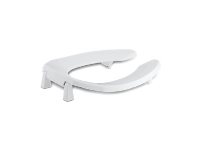 Lustra&trade; Commercial elongated toilet seat with 1" bumpers and antimicrobial agent