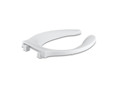 Stronghold® Elongated toilet seat with integrated handle and check hinge