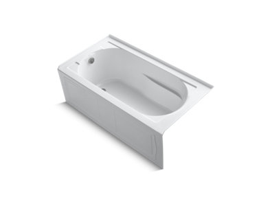 Devonshire® 60" x 32" alcove bath with integral apron, integral flange and left-hand drain