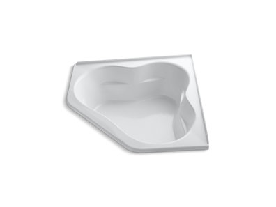 Tercet® 60" x 60" bath with integral flange and center drain