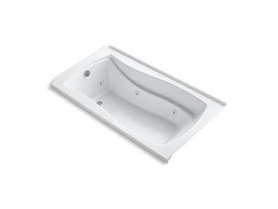 Mariposa® 66" x 35-7/8" alcove whirlpool with integral flange, left-hand drain and heater