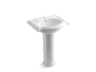 Devonshire® 24" pedestal bathroom sink with single faucet hole
