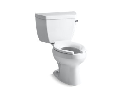 Wellworth® Classic Two-piece elongated 1.0 gpf toilet with tank cover locks, less seat