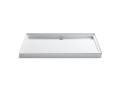 Groove® 60" x 36" alcove shower base, center drain