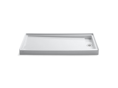 Groove® 60" x 32" single threshold right-hand drain shower base