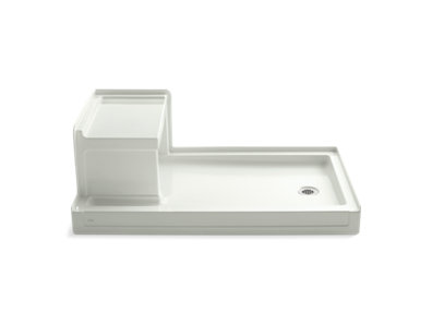 Tresham® 60" x 36" single threshold right-hand drain shower base with integral left-hand seat