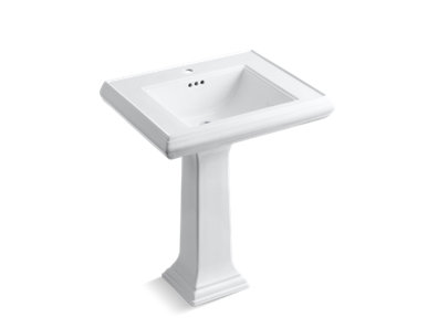Memoirs® Classic 27" pedestal bathroom sink with single faucet hole