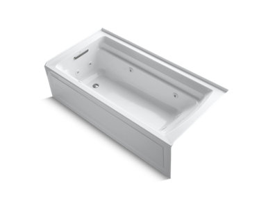 Archer® 72" x 36" alcove whirlpool bath with integral apron and left-hand drain
