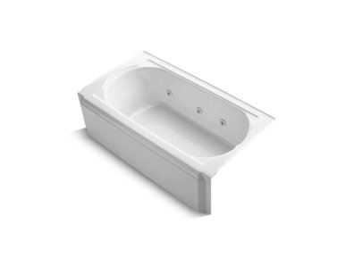 Memoirs® 60" x 33-3/4" alcove whirlpool with right-hand drain and heater without jet trim