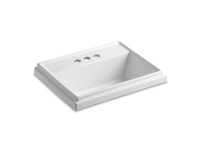 Tresham® Rectangle Drop-in bathroom sink with 4" centerset faucet holes