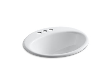 Farmington® Drop-in bathroom sink with 4" centerset faucet holes
