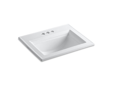 Memoirs® Stately Drop-in bathroom sink with 4" centerset faucet holes