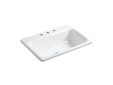 Bakersfield&trade; 31" x 22" x 8-5/8" top-mount single-bowl kitchen sink with 3 faucet holes