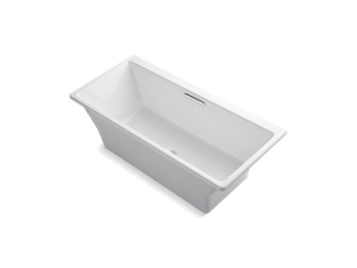 Rêve® 66-15/16" x 31-1/2" freestanding bath with Brilliant Blanc base
