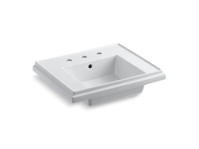 Tresham® 24" pedestal bathroom sink basin with 8" widespread faucet holes