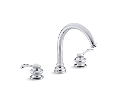 Fairfax® Deck-mount bath faucet trim with lever handles and traditional 8-7/8