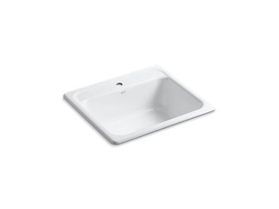 Mayfield&trade; 25" x 22" x 8-3/4" top-mount single-bowl kitchen sink with single faucet hole