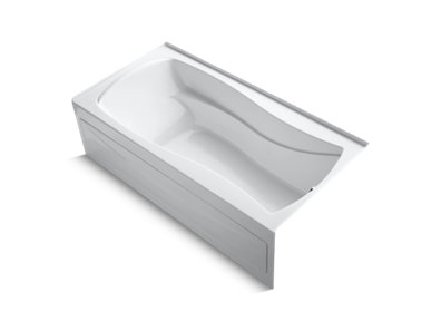 Mariposa® 72" x 36" alcove bath with integral apron, integral flange and right-hand drain