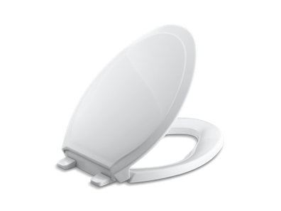 Retmore&trade; Quiet-Close&trade; elongated toilet seat with anitmicrobial agent