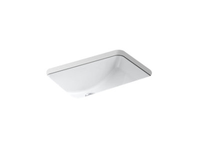 Ladena® 20-7/8" x 14-3/8" x 8-1/8" undermount bathroom sink with glazed underside
