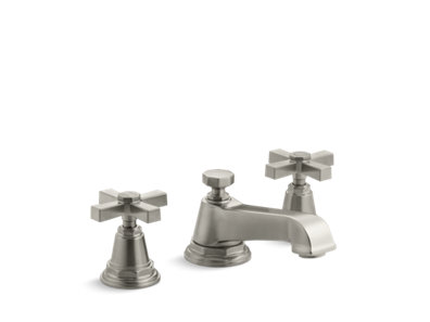 PinstripeÆ Pure Widespread bathroom sink faucet with cross handles, 1.2 gpm