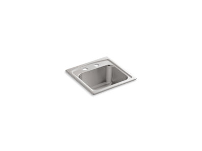 Toccata® 15" x 15" x 7-11/16" top-mount bar sink with 2 faucet holes