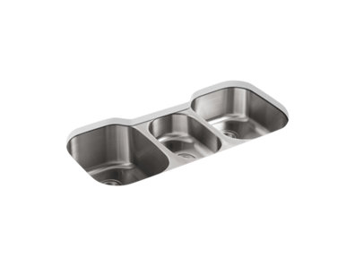 Undertone® 41-5/8" x 20-1/8" x 9-1/2" undermount triple-bowl kitchen sink