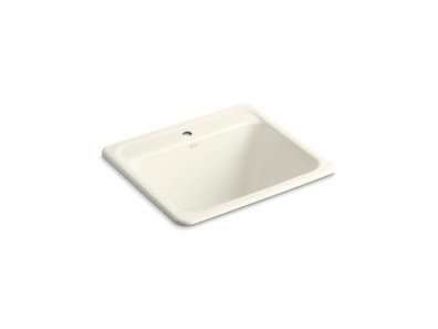 Glen Falls&trade; 25" x 22" x 13-5/8" top-mount/undermount utility sink with single faucet hole