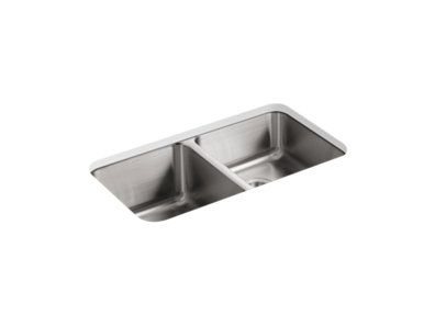 Undertone® 31-1/2" x 18" x 9-3/4" undermount double-equal kitchen sink