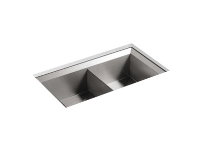 Poise® 33" x 18" x 9-1/2" undermount double-equal kitchen sink