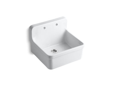 Gilford&trade; 24" x 22" x 17-1/2" wall-mount/top-mount single-bowl kitchen sink