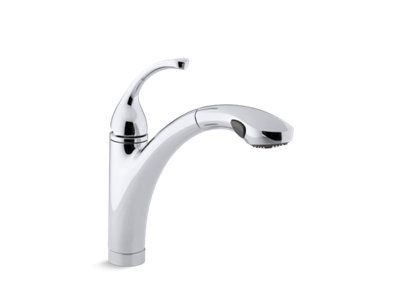 Forté® Single-hole or 3-hole kitchen sink faucet with 10-1/8" pull-out spray spout