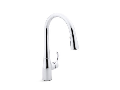 Simplice® Pull-down compact kitchen sink faucet with three-function sprayhead