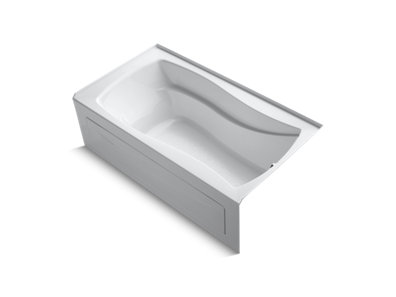 Mariposa® 66" x 36" alcove bath with integral apron and right-hand drain