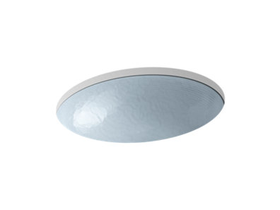 Whist® Glass undermount bathroom sink in Opaque Dusk