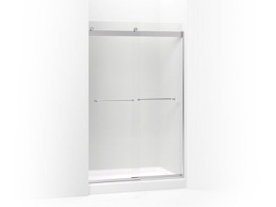 Levity® Sliding shower door, 74" H x 44-5/8 - 47-5/8" W, with 1/4" thick Frosted glass