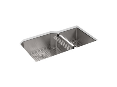 Strive® 35-1/2" undermount double-bowl kitchen sink