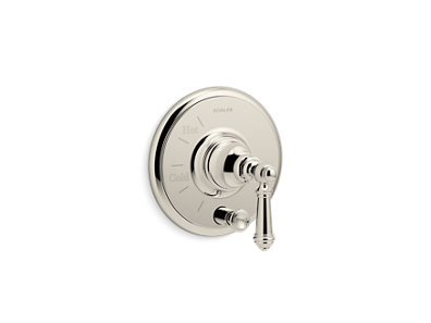 Artifacts® Rite-Temp® pressure-balancing valve trim with push-button diverter and lever handle