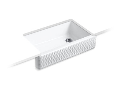 Hayridge® Whitehaven® 35-11/16" undermount single-bowl farmhouse kitchen sink
