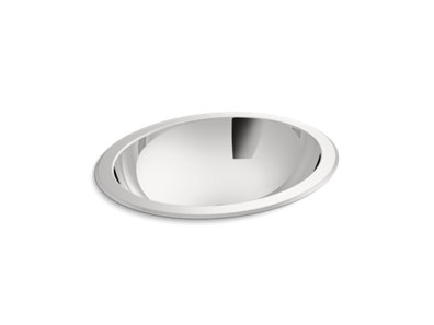 Bachata® Drop-in/undermount bathroom sink with mirror finish and overflow