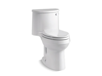 Adair® Comfort Height® One-piece elongated chair height 1.28 gpf chair-height toilet with right-hand trip lever, and Quiet-Close&trade; seat
