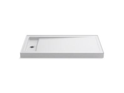 Bellwether® 60" x 32" single-threshold shower base with left center drain