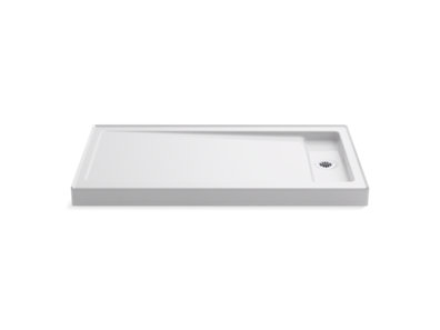 Bellwether® 60" x 32" single-threshold shower base with right offset drain
