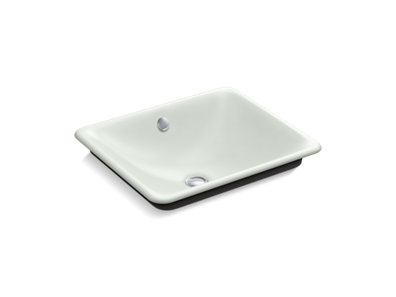 Iron Plains® Rectangle Wading Pool® Vessel bathroom sink with Iron Black painted underside
