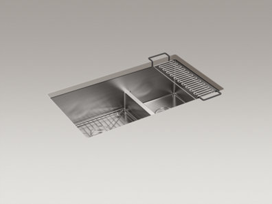 Strive® Smart Divide® 32" undermount double-bowl kitchen sink