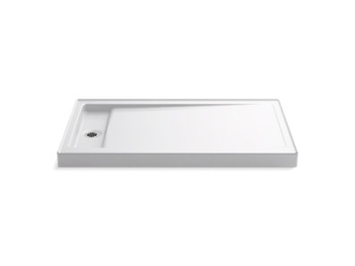 Bellwether® 60" x 34" single-threshold shower base with left center drain