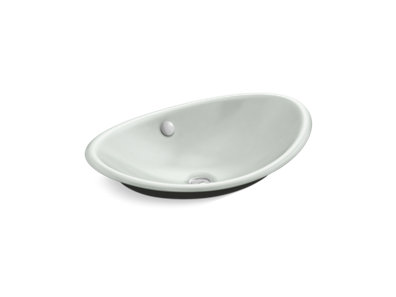Iron Plains® Oval Wading Pool® Vessel bathroom sink with Iron Black painted underside