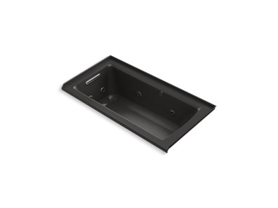 Archer® 60" x 30" alcove whirlpool bath with Bask® heated surface
