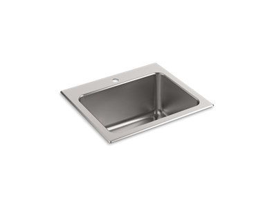 Ballad&trade; 25" x 22" x 11-9/16" top-mount utility sink with single faucet hole
